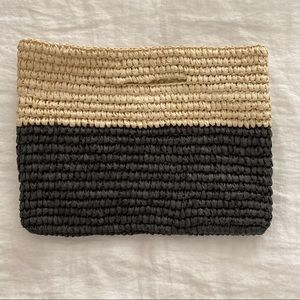 Woven two tone clutch